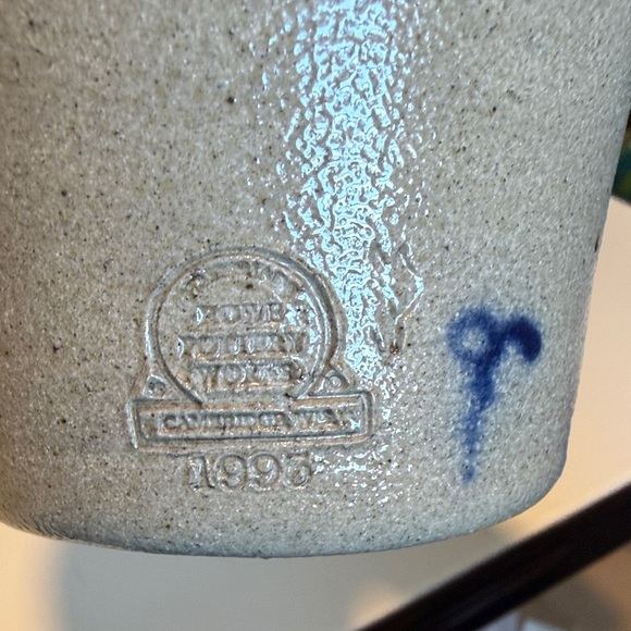 Rowe Pottery Works Blue Star Stoneware Vase - Picture 2 of 3